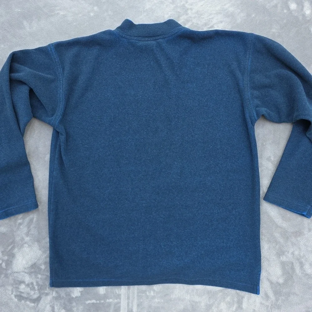 Vintage North Country Fleece Wolf Moose Deer‎ Embroidered Blue Men's Size L...